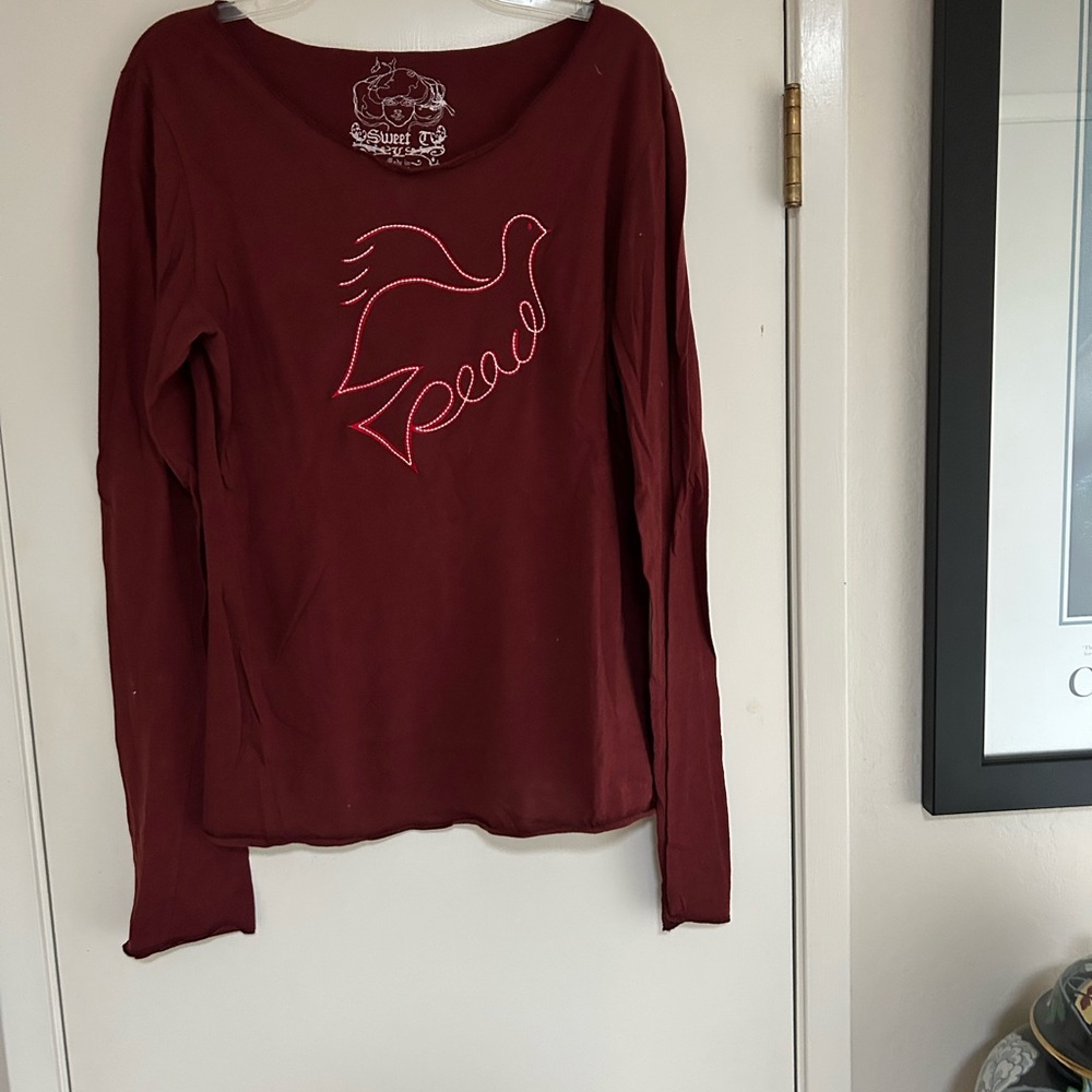 Red Graphic Hoodie Sweatshirt